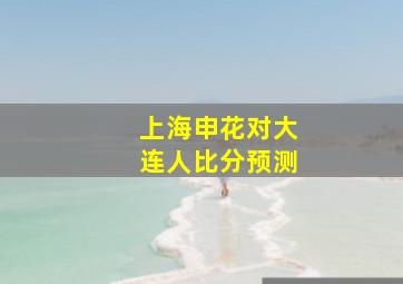 上海申花对大连人比分预测