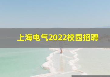 上海电气2022校园招聘