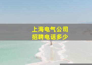 上海电气公司招聘电话多少