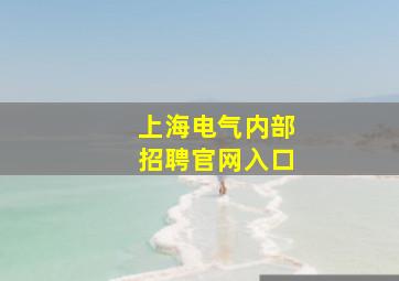 上海电气内部招聘官网入口