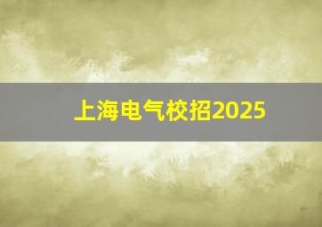 上海电气校招2025