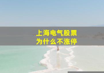 上海电气股票为什么不涨停