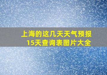 上海的这几天天气预报15天查询表图片大全