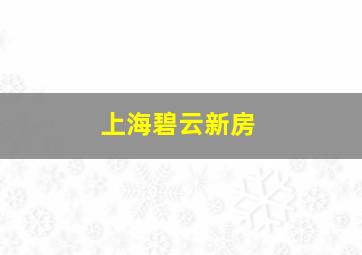 上海碧云新房