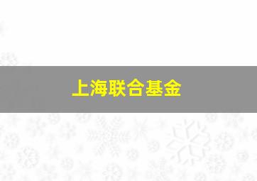 上海联合基金