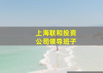 上海联和投资公司领导班子