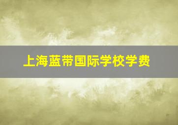 上海蓝带国际学校学费