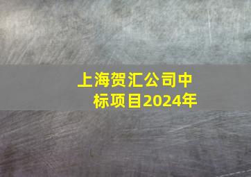 上海贺汇公司中标项目2024年