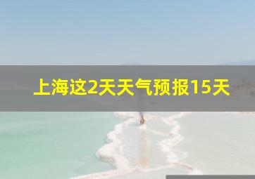 上海这2天天气预报15天