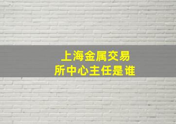 上海金属交易所中心主任是谁