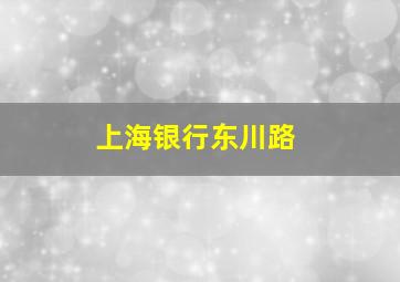 上海银行东川路