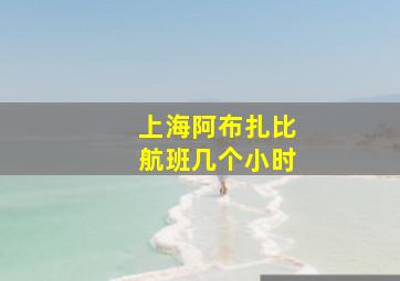 上海阿布扎比航班几个小时