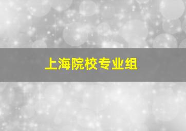 上海院校专业组