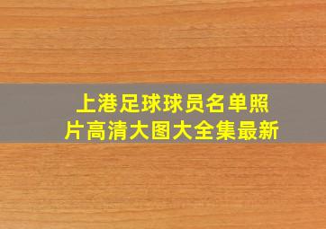 上港足球球员名单照片高清大图大全集最新