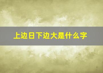 上边日下边大是什么字