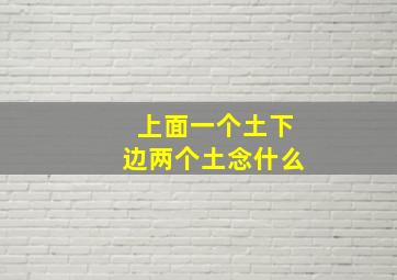 上面一个土下边两个土念什么