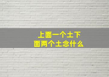 上面一个土下面两个土念什么