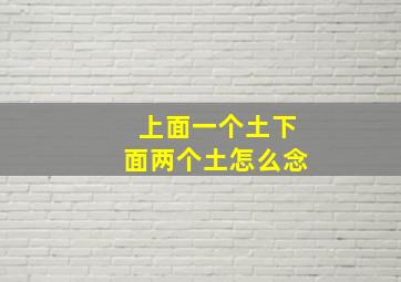 上面一个土下面两个土怎么念