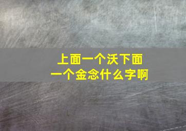 上面一个沃下面一个金念什么字啊