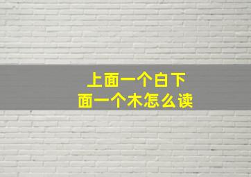 上面一个白下面一个木怎么读