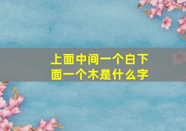 上面中间一个白下面一个木是什么字