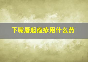 下嘴唇起疱疹用什么药