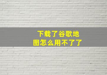 下载了谷歌地图怎么用不了了