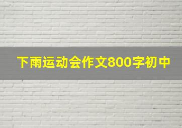 下雨运动会作文800字初中