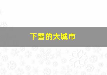 下雪的大城市