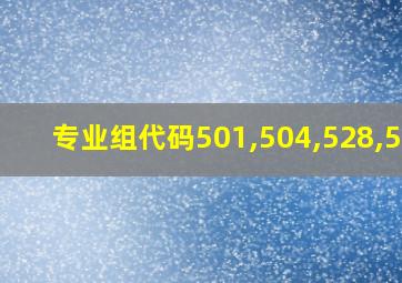 专业组代码501,504,528,535