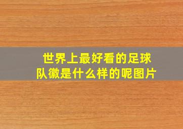 世界上最好看的足球队徽是什么样的呢图片