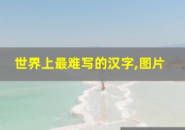 世界上最难写的汉字,图片