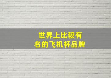 世界上比较有名的飞机杯品牌