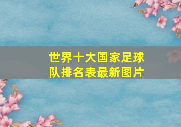 世界十大国家足球队排名表最新图片