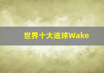 世界十大进球Wake