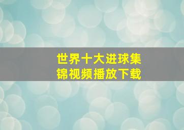 世界十大进球集锦视频播放下载