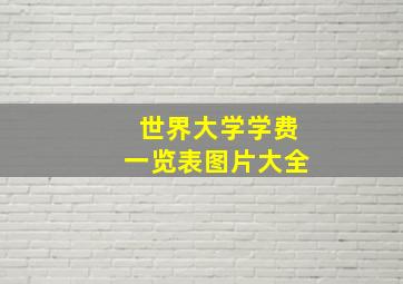 世界大学学费一览表图片大全