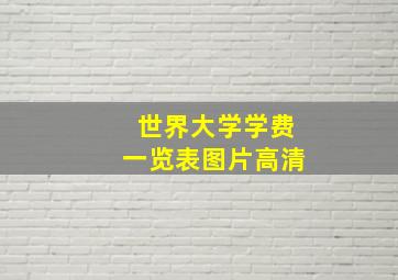 世界大学学费一览表图片高清