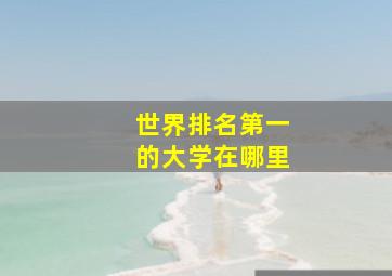 世界排名第一的大学在哪里