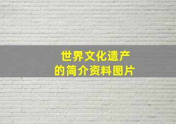 世界文化遗产的简介资料图片