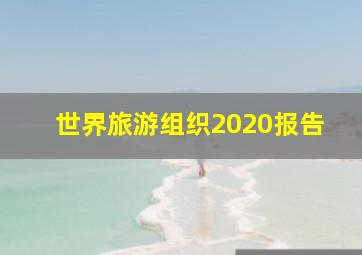 世界旅游组织2020报告