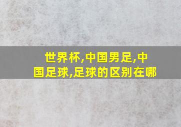 世界杯,中国男足,中国足球,足球的区别在哪