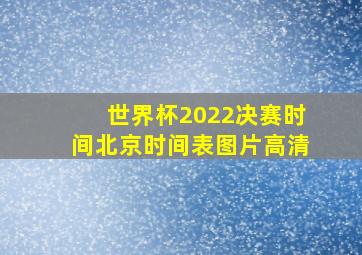 世界杯2022决赛时间北京时间表图片高清