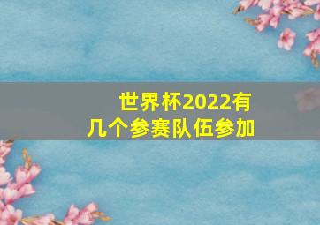 世界杯2022有几个参赛队伍参加