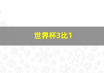 世界杯3比1