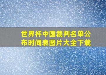 世界杯中国裁判名单公布时间表图片大全下载