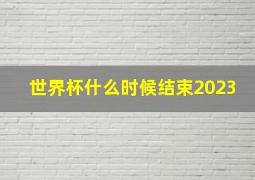 世界杯什么时候结束2023