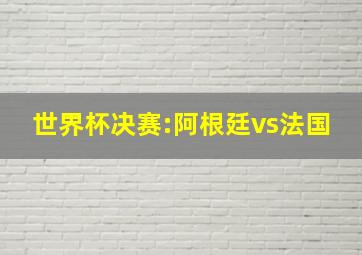 世界杯决赛:阿根廷vs法国