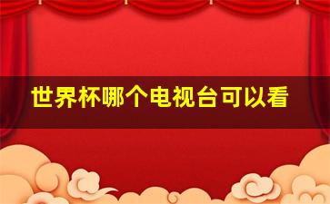 世界杯哪个电视台可以看