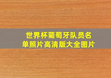 世界杯葡萄牙队员名单照片高清版大全图片